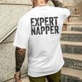 Expert Napper Sleeping Fathers Day Nap Recliner Men's T-shirt Back Print Gifts for Him