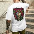 Bullet Myalentine Horror With Skull Roses And Red Blood T-Shirt mit Rückendruck Geschenke für Ihn