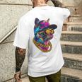 Genial Hip Hop Cat Urban Streetwear B-Boy Graffiti Camiseta Hombre Estampado Espalda Regalos para él