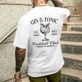 Gin And Tonic Cocktail Lovers Idea T-Shirt mit Rückendruck Geschenke für Ihn