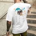 Hamsti Schlafi Schlafi Sad Hamster Schlafi Schlafi Blue T-Shirt mit Rückendruck Geschenke für Ihn