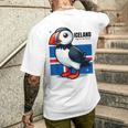 Iceland Iceland Flag Puffin T-Shirt mit Rückendruck Geschenke für Ihn