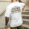 I'm Alex Doing Alex Things Alex First Name T-Shirt mit Rückendruck Geschenke für Ihn