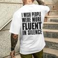 J'aimerais Que Les Gens Parlent Plus Couramment Le Silence Activisme T-shirt imprimé au dos Cadeaux pour lui