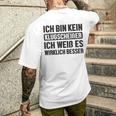 Kein Klugscheißer Weiß Es Wirklich Besser Lustiger Spruch T-Shirt mit Rückendruck Geschenke für Ihn