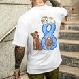 Kinder 8 Geburtstag Junge Hunde Outfit 8 Jahre Alt Welpe T-Shirt mit Rückendruck Geschenke für Ihn