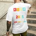 Kinder Kita Abgänger 2025 Schulkind Einschulung Schule Letzter Tag T-Shirt mit Rückendruck Geschenke für Ihn