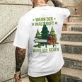 Long-Sleeved Lumberjack Wenn Der Wald Ruft Muss Ich Gehen T-Shirt mit Rückendruck Geschenke für Ihn