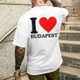 With I Love Budapest Motif T-Shirt mit Rückendruck Geschenke für Ihn