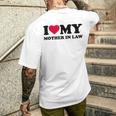 I Love Heart My Mother-In-Law Men's T-shirt Back Print Gifts for Him
