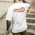 I Love Kendrick Personalizado Retro Sunset Primer Nombre Camiseta Hombre Estampado Espalda Regalos para él