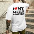 I Love My Little Brother T-Shirt mit Rückendruck Geschenke für Ihn