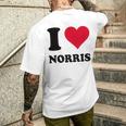 I Love Norris T-Shirt mit Rückendruck Geschenke für Ihn