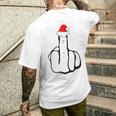 Middle Finger Jolly As Fuck Adult Joke Offensive Christmas T-Shirt mit Rückendruck Geschenke für Ihn