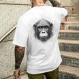 Mono Animal Zoológico Arte Mono Camiseta Hombre Estampado Espalda Regalos para él