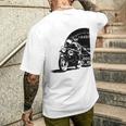 Motorcycle Heartbeat Biker Line Frequency Motorcycle T-Shirt mit Rückendruck Geschenke für Ihn