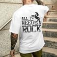 All I Need Is A Rock Trial Bike Motorcycle T-Shirt mit Rückendruck Geschenke für Ihn