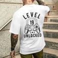 Nivel 19 Desbloqueado Boda Del 19º Aniversario Camiseta Hombre Estampado Espalda Regalos para él