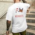 Official Sleep Christmas Rudolph Sleep Pyjamas T-Shirt mit Rückendruck Geschenke für Ihn