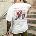 Oh What Fun It Is To Ride Mountain Bike Mtb Ugly Christmas T-Shirt mit Rückendruck Geschenke für Ihn