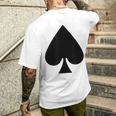 Pad Ass Card Game Playing Card Costume Fancy Dress Party Gray S T-Shirt mit Rückendruck Geschenke für Ihn