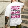 Pensionärin 2025 Eine Echte Legendeerlässt Das Gelände German Langu T-Shirt mit Rückendruck Geschenke für Ihn