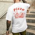 Pizza Box Cardboard Italian Retro Logo T-Shirt mit Rückendruck Geschenke für Ihn