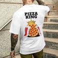 Pizza King Pizza Lovers T-Shirt mit Rückendruck Geschenke für Ihn