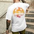 Playaeranoacaciones Palmas Puesta Del Sol Surfero Surf Camiseta Hombre Estampado Espalda Regalos para él