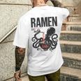 Ramen Anime Manga Kawaii Otaku Fashion Backprint Streetwear Gray T-Shirt mit Rückendruck Geschenke für Ihn