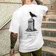 The Raven El Cuervo Poe Usher Lápida Gótico Nevermore Oscuro Camiseta Hombre Estampado Espalda Regalos para él