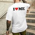 Red Heart I Love Me T-Shirt mit Rückendruck Geschenke für Ihn