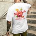 Sangria Is My Favorite Fruit Salad Party T-Shirt mit Rückendruck Geschenke für Ihn