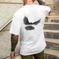 Techno Holy Spirit Rave Bird Raabe Hardtechno Deep Trance T-Shirt mit Rückendruck Geschenke für Ihn