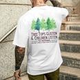 Treetops Glisten And Children Listen To Nothing Christmas T-Shirt mit Rückendruck Geschenke für Ihn