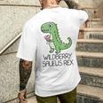 Wildberry Saufus Rex Dino Wildberry Lillet Summer Cocktail T-Shirt mit Rückendruck Geschenke für Ihn