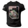 Dream Big Raccoon Men's Tee - American Flag Sleeve, USA Spirit