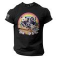 Men's Vintage Adopt A Street Cat Tee - USA Flag Sleeve Design