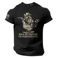 Raccoon Cowboy Tee | Vintage Western Humor | USA Flag Sleeve | Adult Small