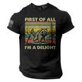 Raccoon Delight Men's Tee – Retro USA Flag Sleeve T-Shirt