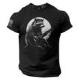 Raccoon Guitarist Tee - American Flag Sleeve - Men's USA T-Shirt
