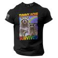 Raccoon Tummy Ache Survivor Men's T-Shirt - Small USA Flag Sleeve
