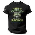 Raccoon USA Flag Men's T-Shirt - Patriotic Sleeve Design