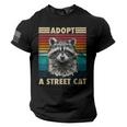 Raccoon Vintage Retro Unisex T-Shirt - American Flag Sleeve Twist