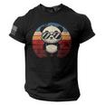 Retro Panda BBQ Party Tee - USA Flag Sleeve | Men's T-Shirt