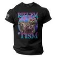 Retro Raccoon USA Flag Men's Tee - Fun Meme Style & Sleeve Design