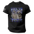 Rizz Em With The Tism Autistic Raccoon Tee - Men's USA Flag Sleeve