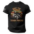 Save The Trash Pandas Raccoon Shirt Raccoon Animal T-Shirt American Flag On Sleeve Men Tee USA Flag T-Shirt