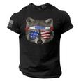 USA Patriotic Raccoon T-Shirt | July 4th Tee with Flag Sleeve