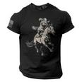 Vintage Cowboy Raccoon Tee - Western 90s Style with Flag Sleeve